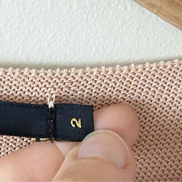 Natan Knit Cardigan Sweater Cropped Women’s size 2 Tan - Picture 4 of 7